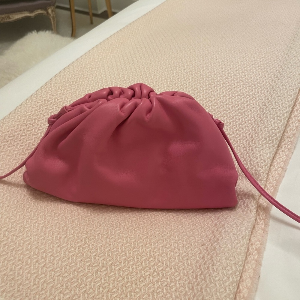 Pink bottega mini the pouch bag (crossbody)